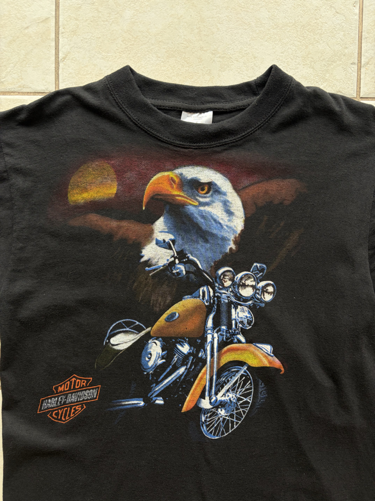 Vintage Harley Davidson Boot Tee XS