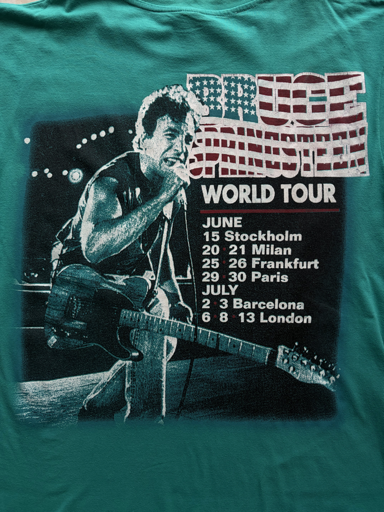 1992 Bruce Springsteen World Tour Tee L-XL