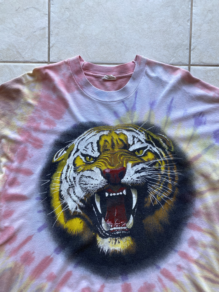 90’s Tie Dye Tiger Tee XL