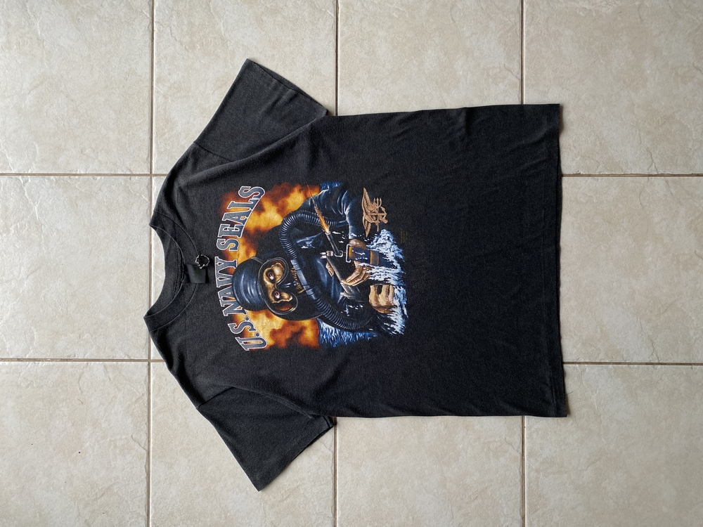 1989 3D Emblem Navy Seals Tee Large