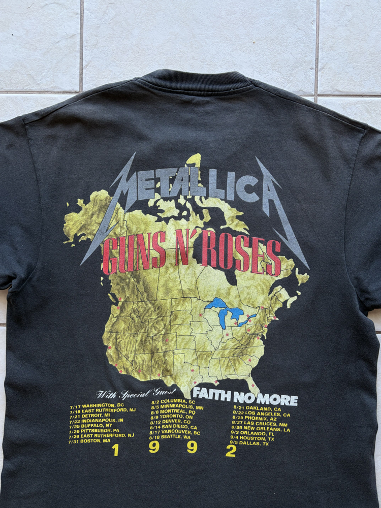 1992 Metallica GNR Tour Tee Large