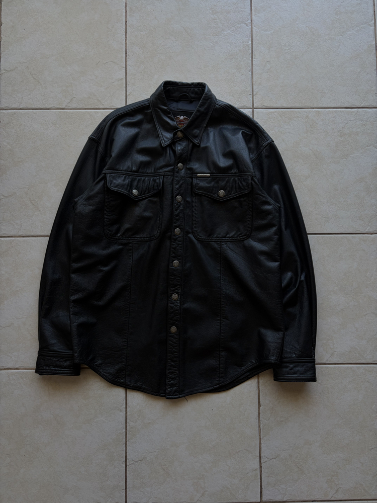Harley Davidson Leather Shirt M-L