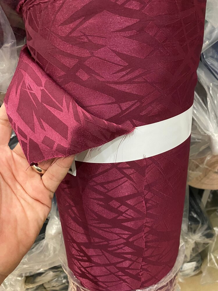 Bordo Cam Kırığı Jakar Javanes Kumaş