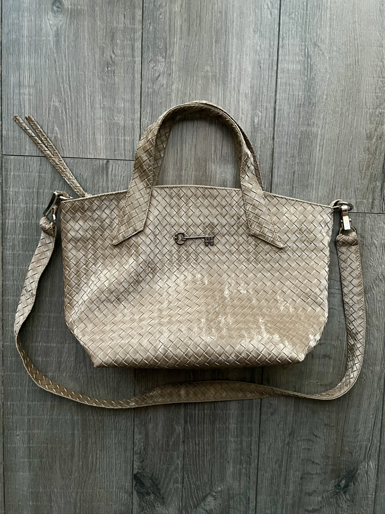 Süet Biscuit Hasır City Bag