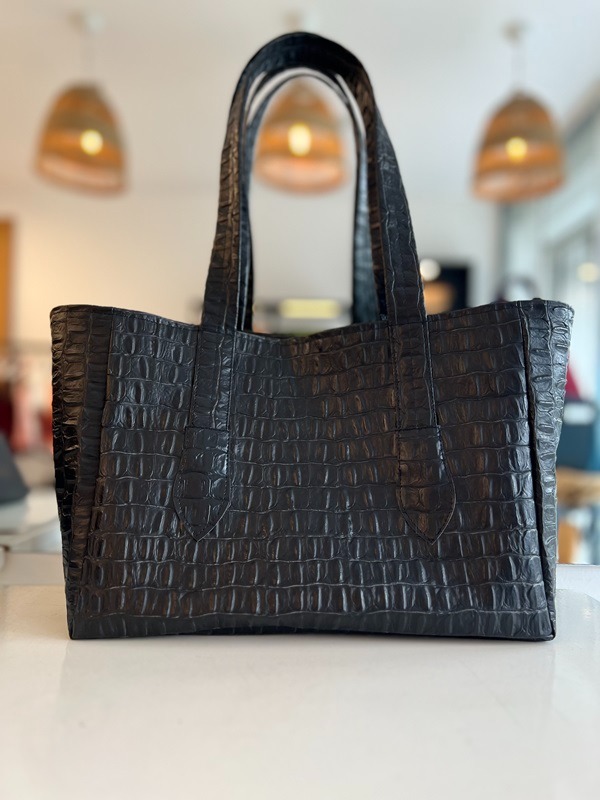 KROKO BORDO MIDDLE TOTE