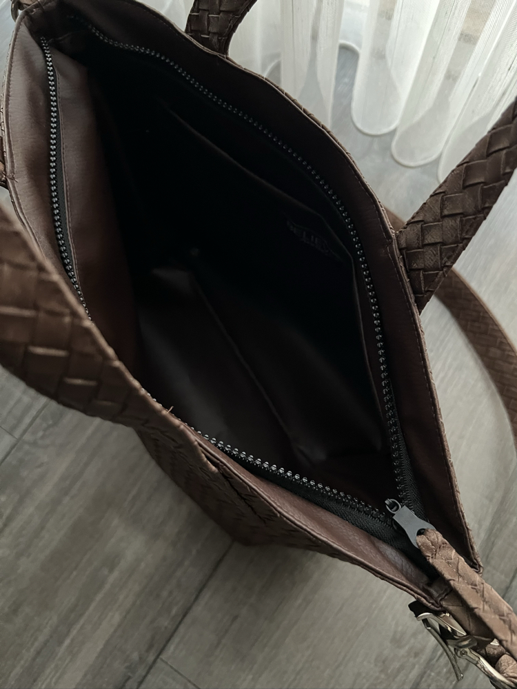 Süet Hasır Kahve City Bag