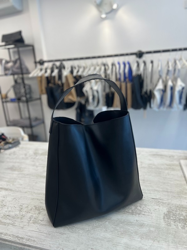 Siyah POCHETTE  Deri City Bag