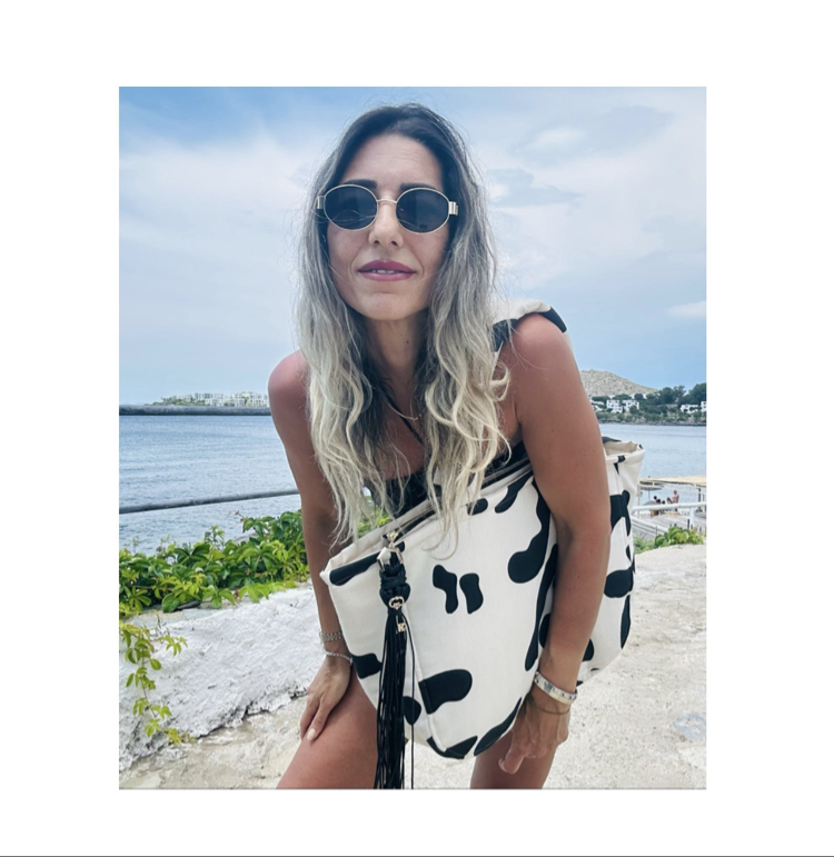 Kanvas Zebra Desen Shopper