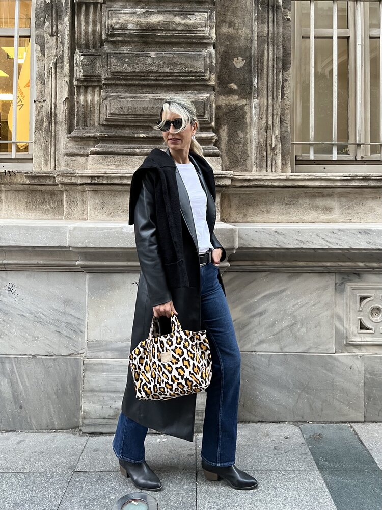 Kanvas Leopar Tote