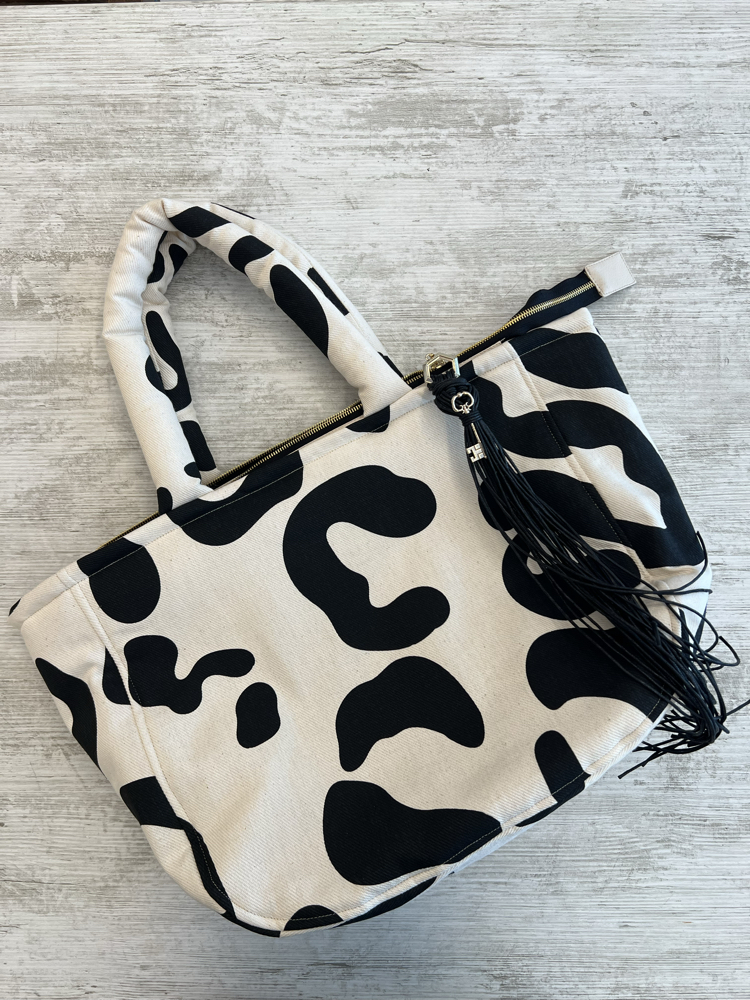 Kanvas Zebra Desen Shopper