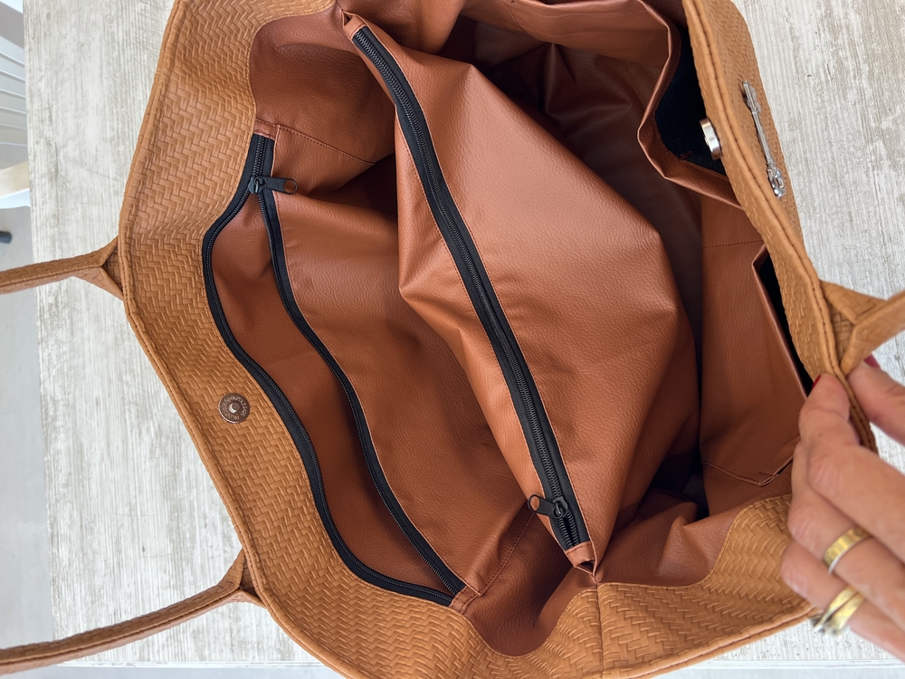 Taba Maxi Hasır Deri ShoppingBag