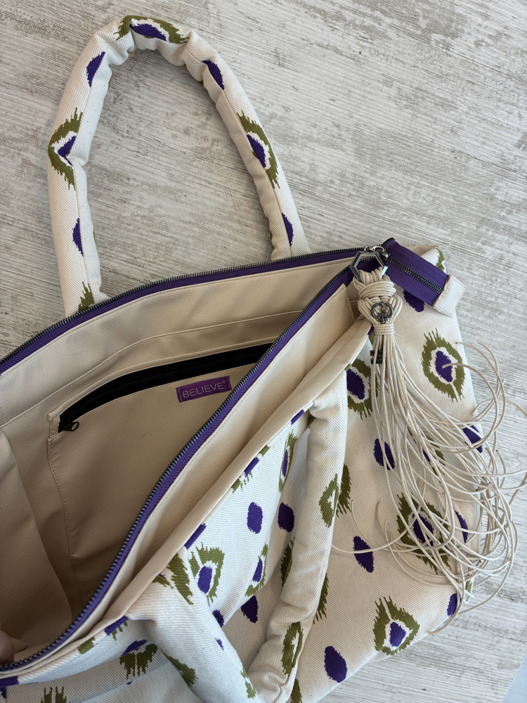 Kanvas İkat Desen Shopper