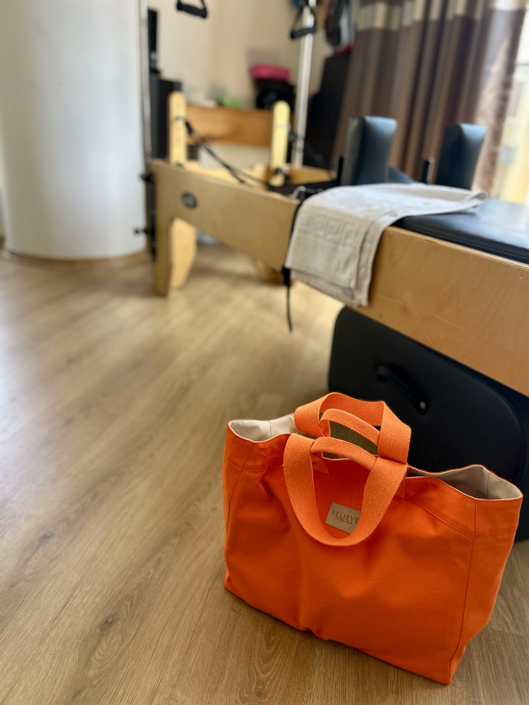 Turuncu Kanvas Shopping Çanta