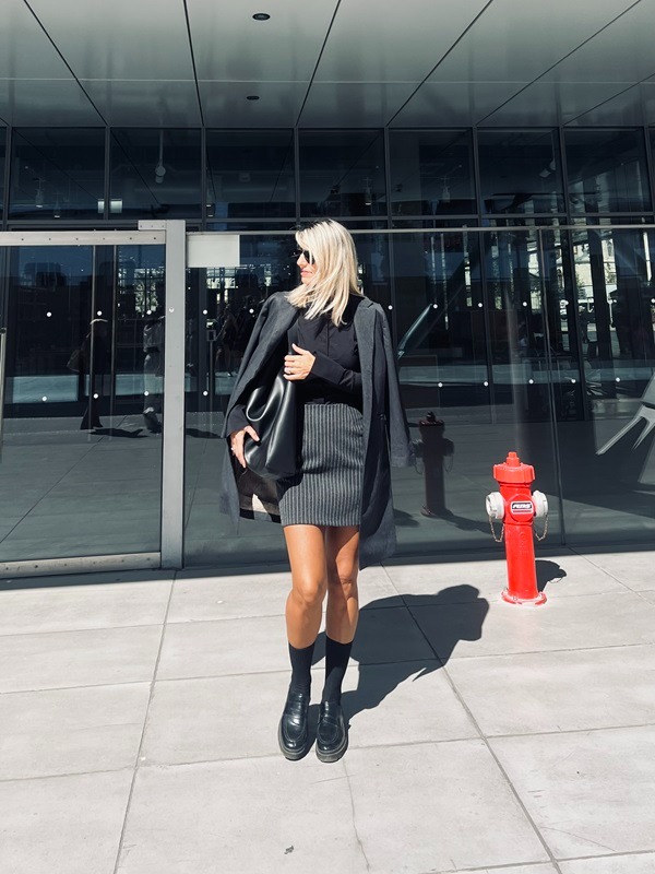 Siyah POCHETTE  Deri City Bag