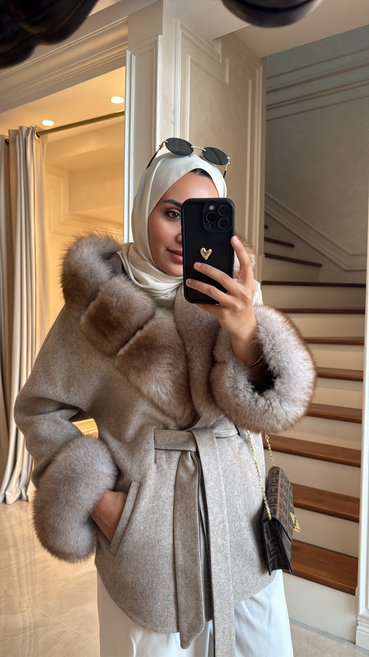 Andrea Fox Fur Caban 