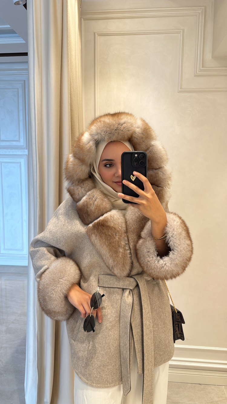 Andrea Fox Fur Caban 