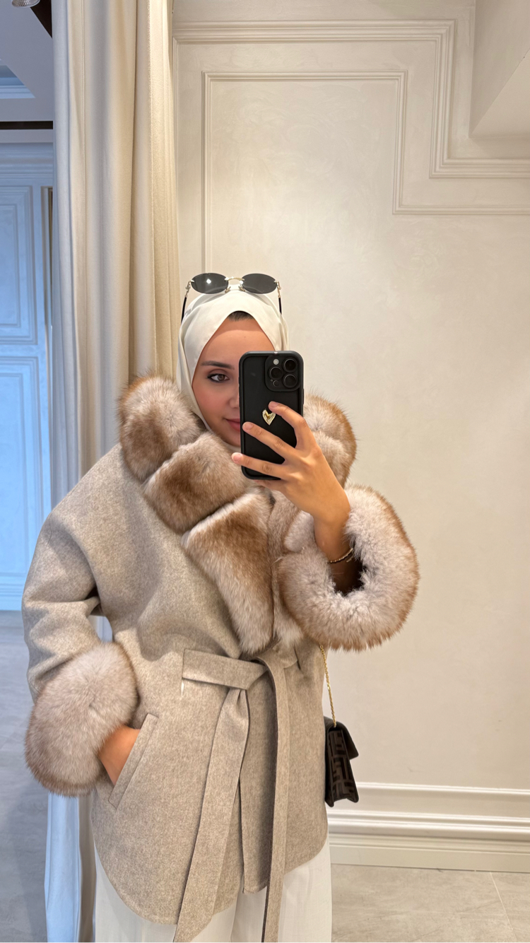 Andrea Fox Fur Caban 