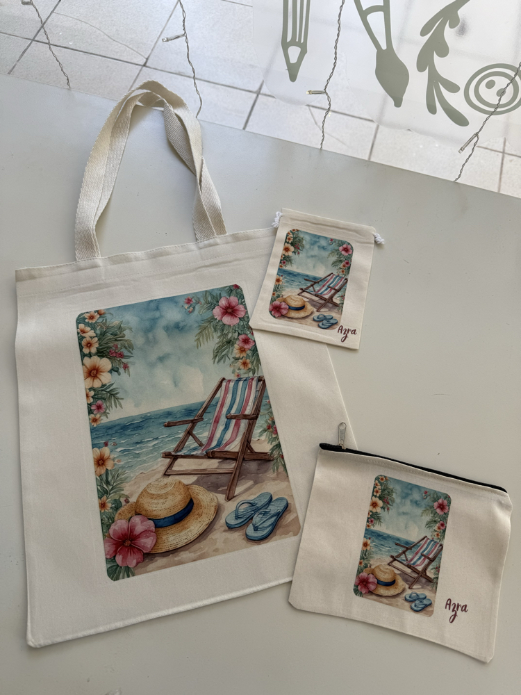 Baskılı çanta 3’lü set