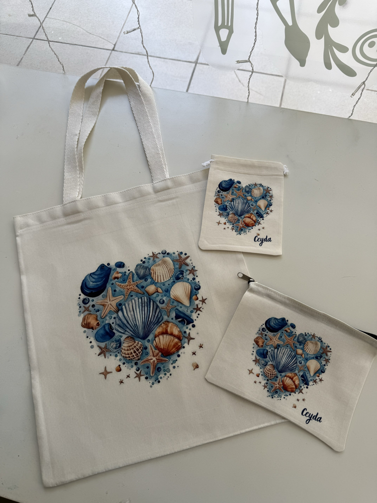 Baskılı çanta 3’lü set