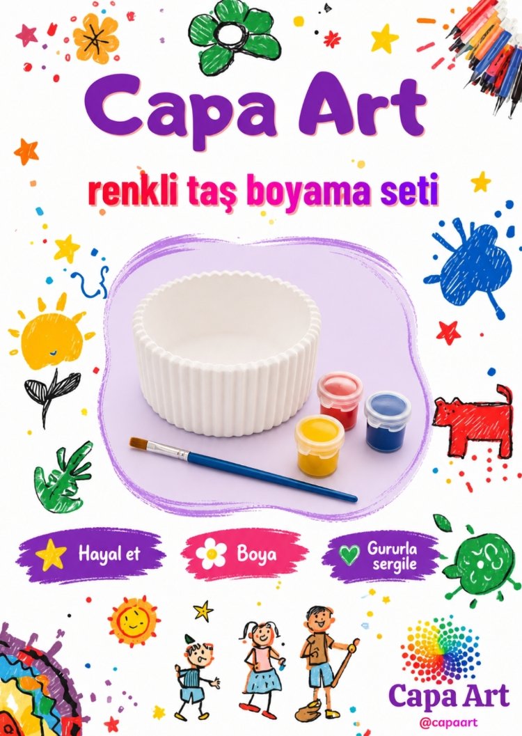 Dekoratif kase boyama seti