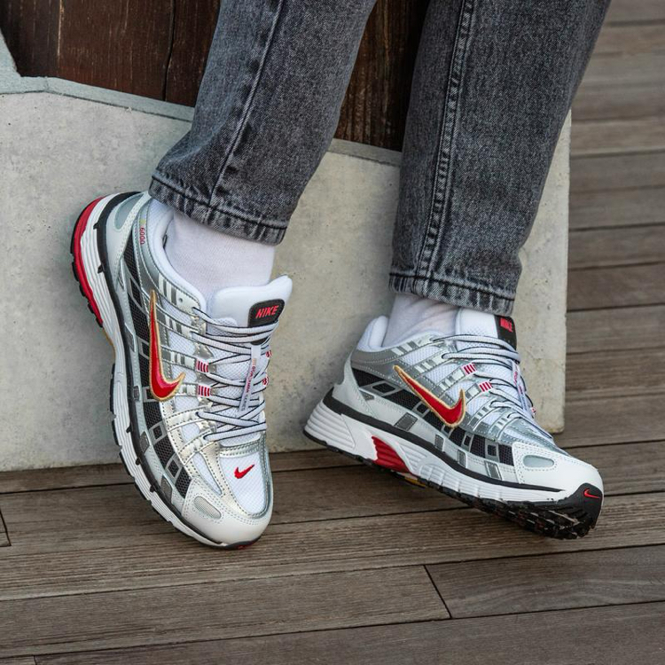 Nike P-6000 White Gold Red