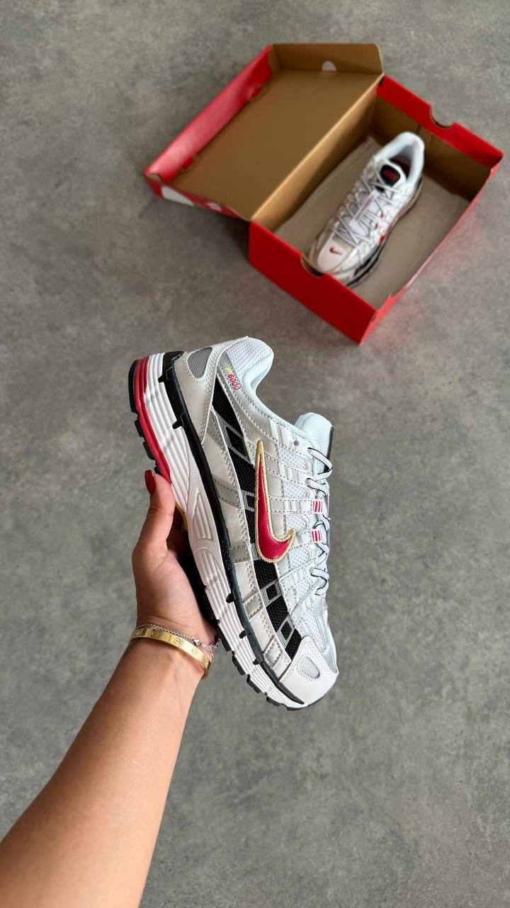 Nike P-6000 White Gold Red