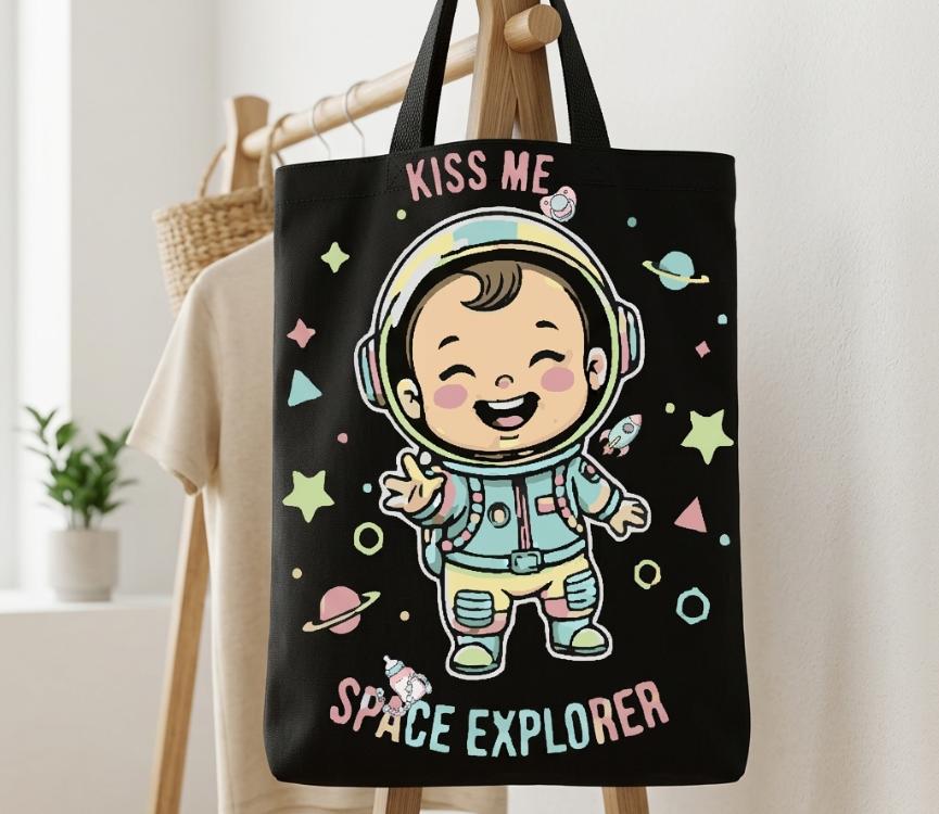 Cute Astronaut Baby Vector Design - Space Explorer SVG, EPS, PNG, DXF - Digital Download