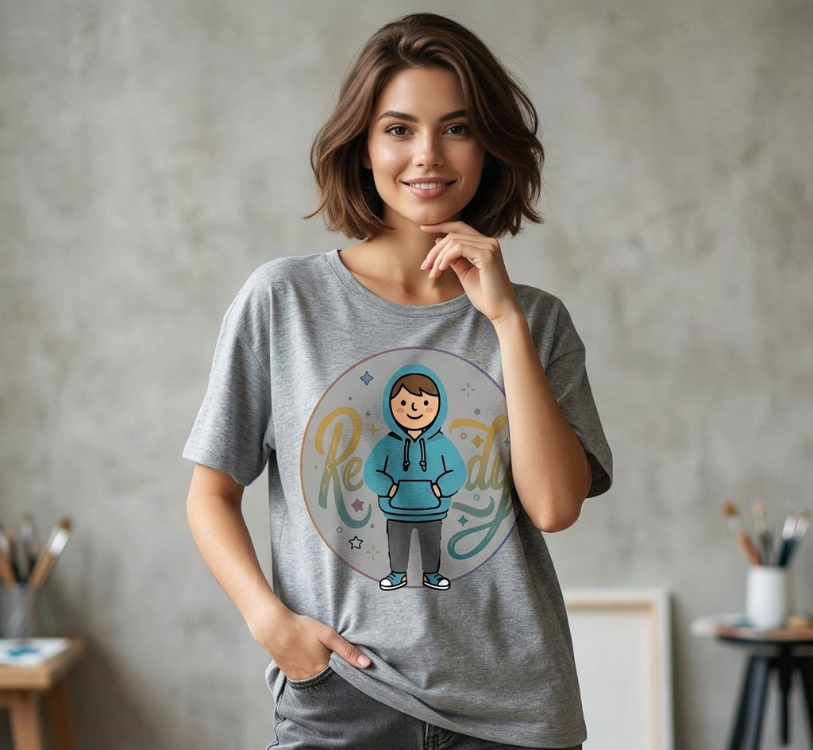 Cute Hoodie Boy Vector Character - Casual "Ready Man" Design SVG, EPS, PNG, DXF - Digital