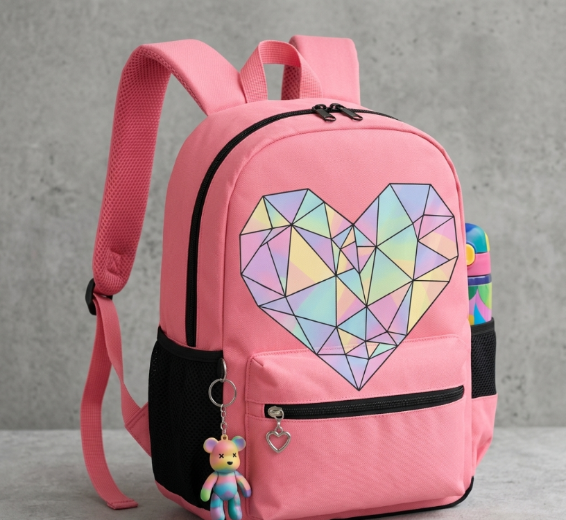 Geometric Colorful Heart Vector - Rainbow Crystal Heart SVG, EPS, PNG, DXF - Digital Download