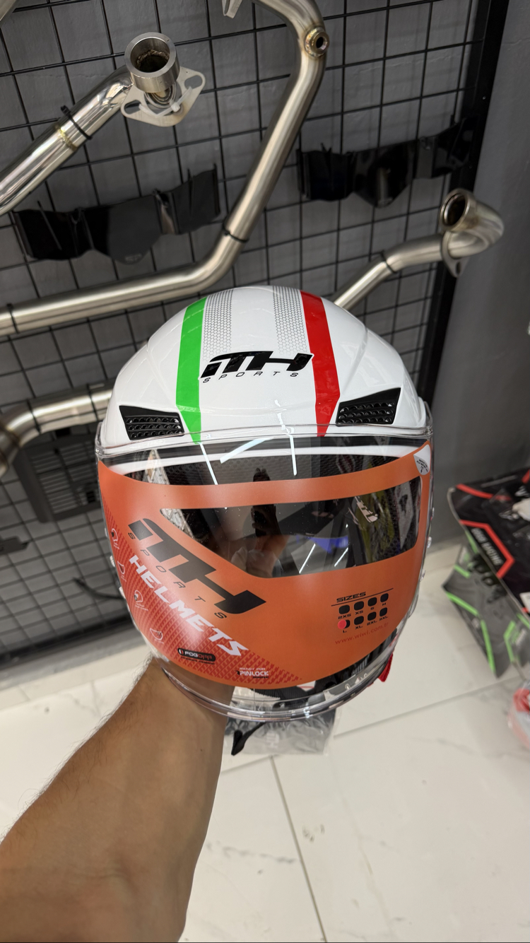 Mh Sports Yarım Kask Ece/Dot Sertifkalı