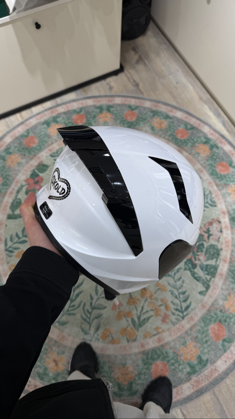 Skold Full Face Kask Sedefli Beyaz
