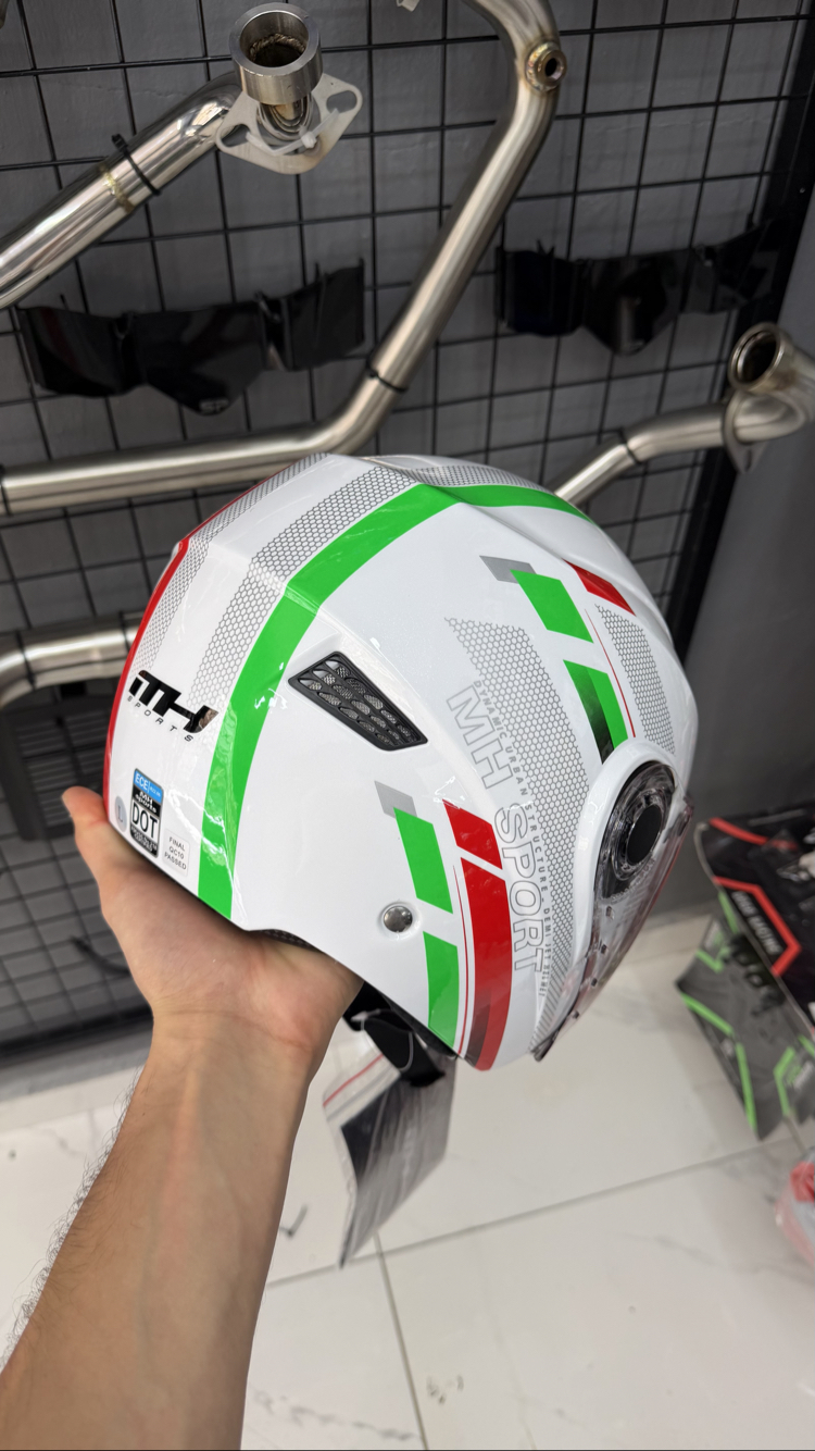 Mh Sports Yarım Kask Ece/Dot Sertifkalı