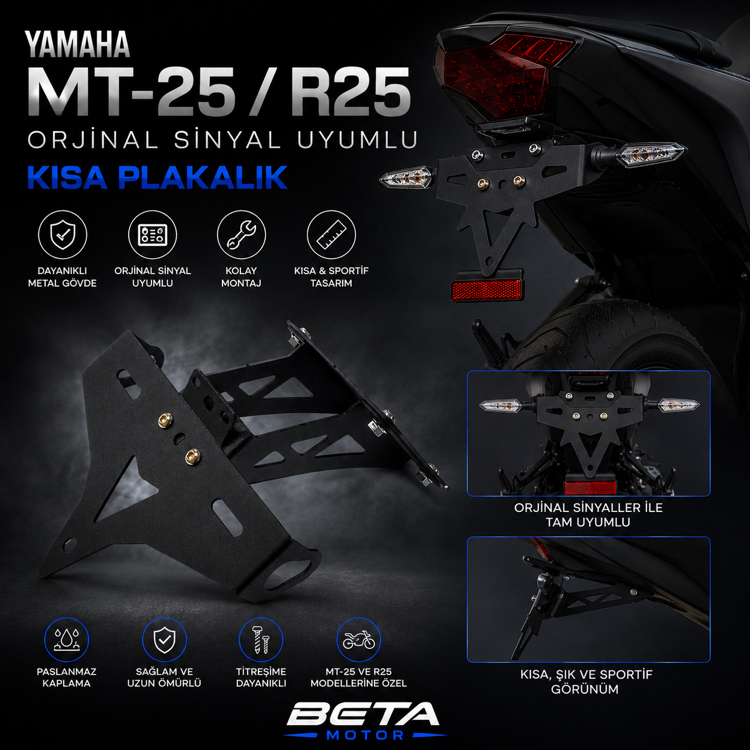 Yamaha Mt-25 / R25 Kısa Plakalık 2014-2026