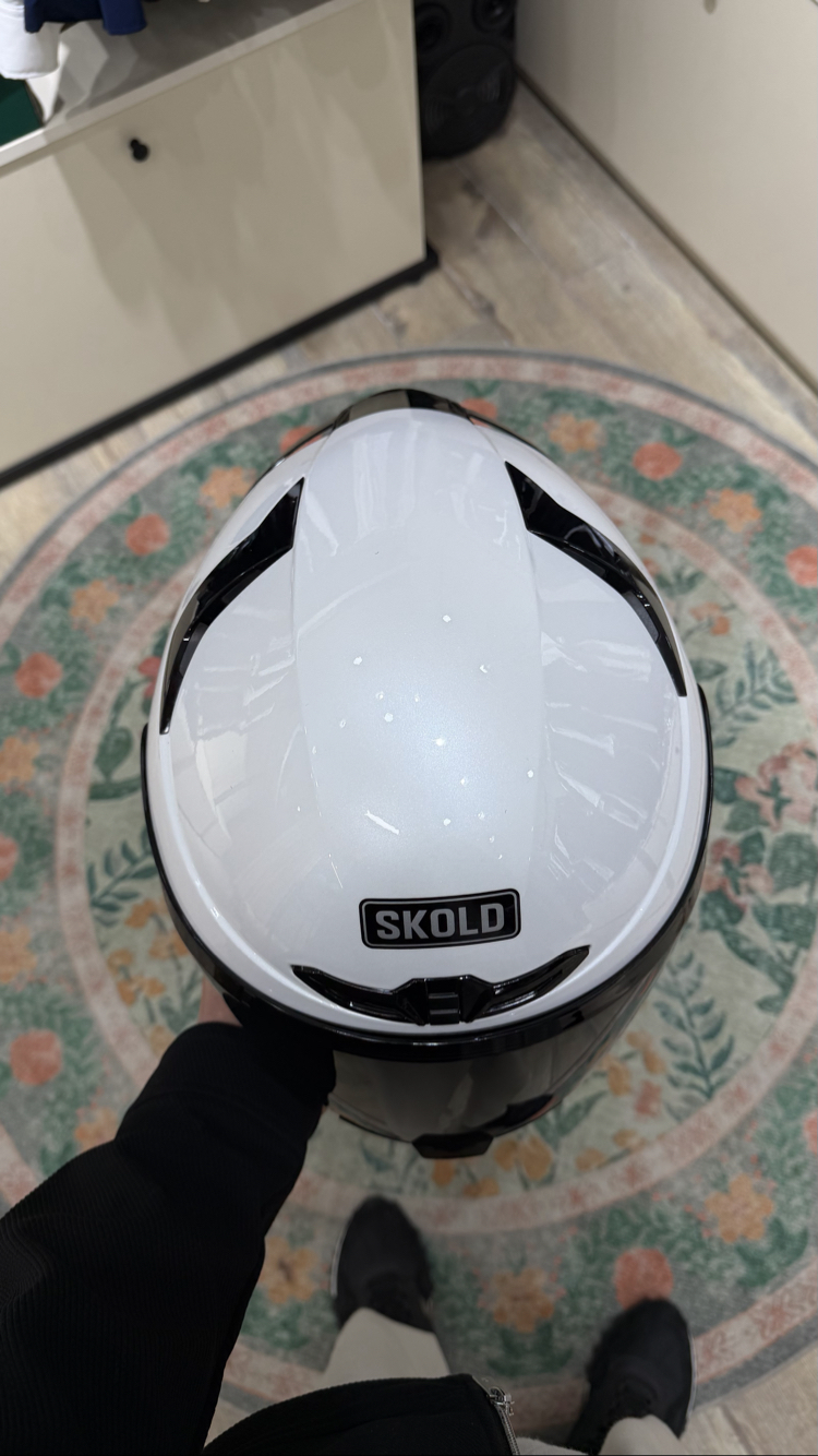 Skold Full Face Kask Sedefli Beyaz