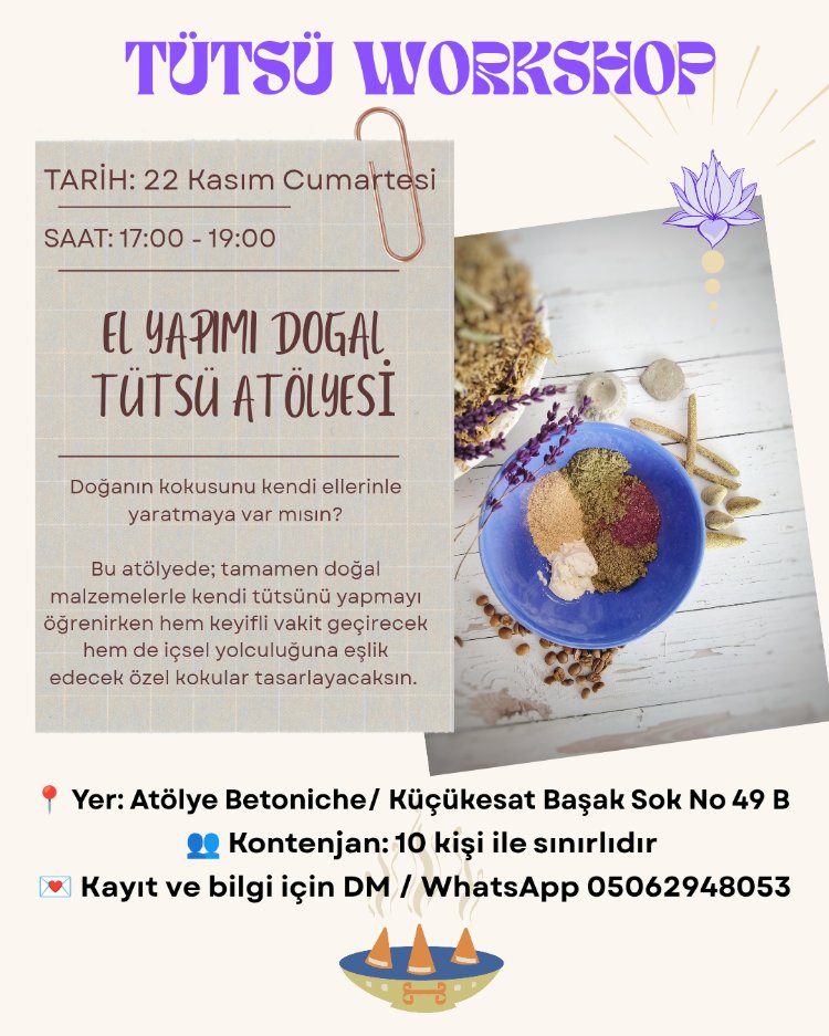 El Yapımı Doğal Tütsü Atölyesi