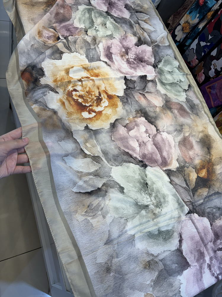 FLOWERS SOFT ŞAL SARI