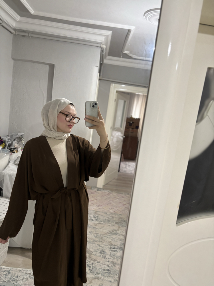 KAHVE ABAYA x SEÇTİĞİN İMANNOOR ŞAL