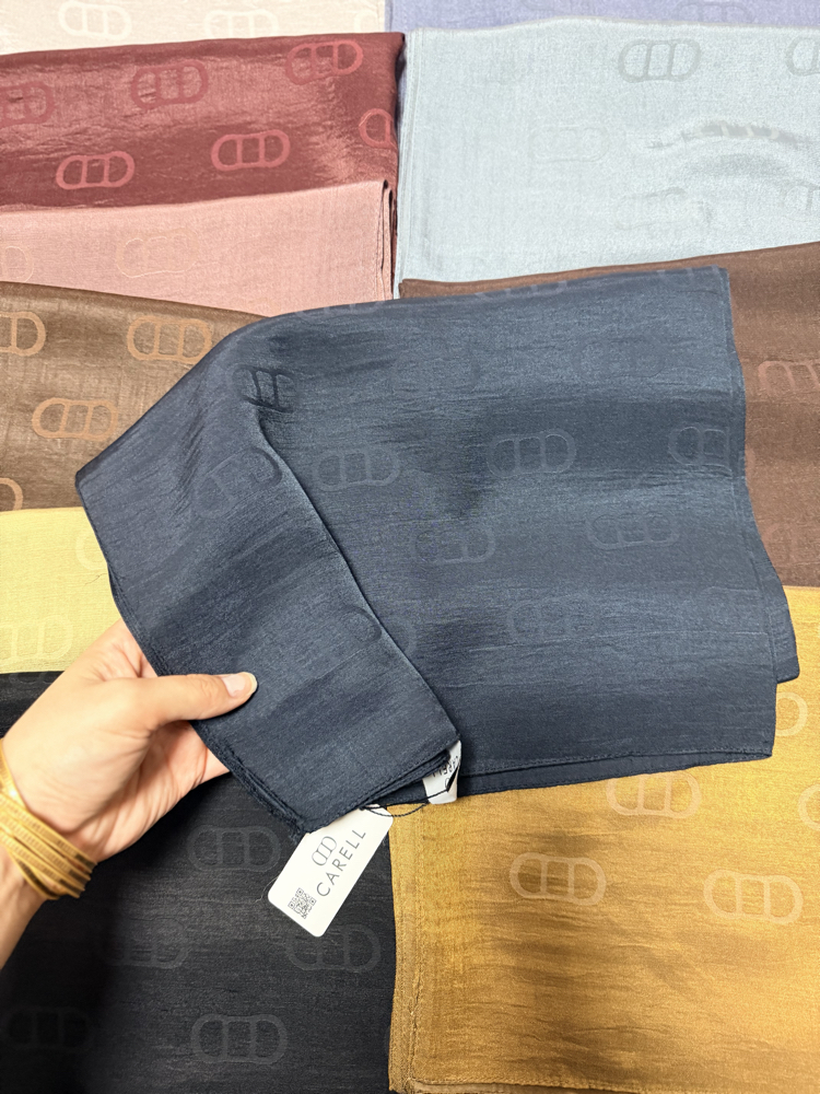 Carell | Etiketli Monogram Desen Liora Pamuk Şal laci 