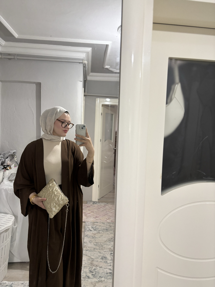 KAHVE ABAYA x SEÇTİĞİN İMANNOOR ŞAL