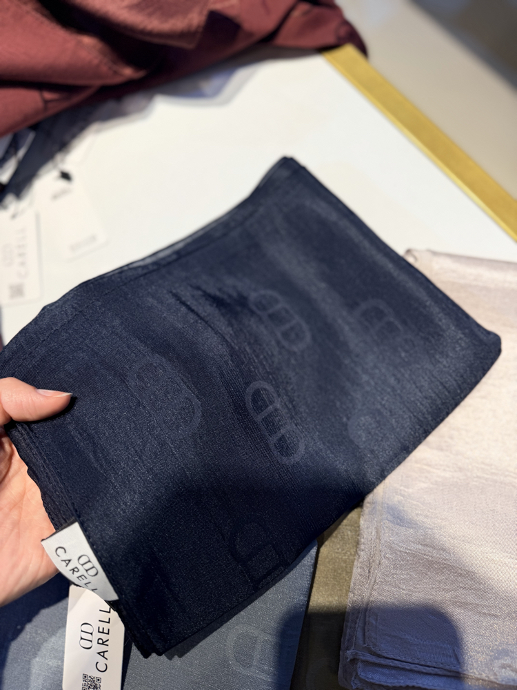 Carell | Etiketli Monogram Desen Liora Pamuk Şal laci 