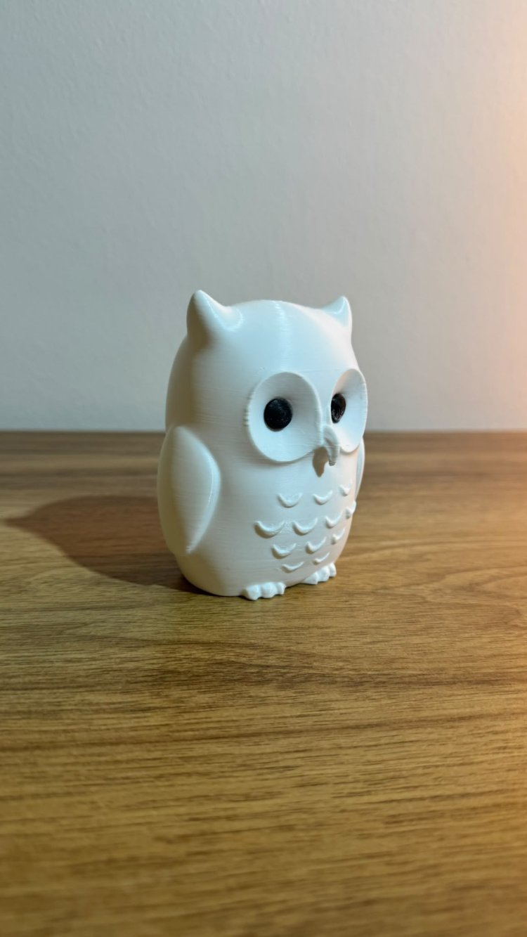 3D Işıklı Baykuş Figür