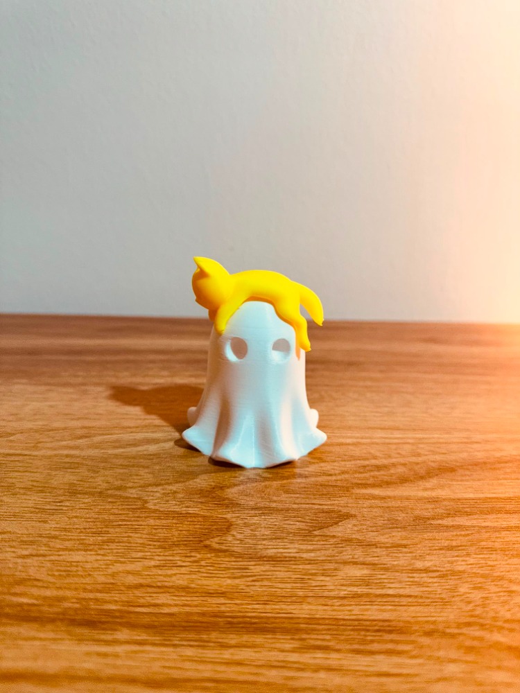 3D Kedili Hayalet Sarı