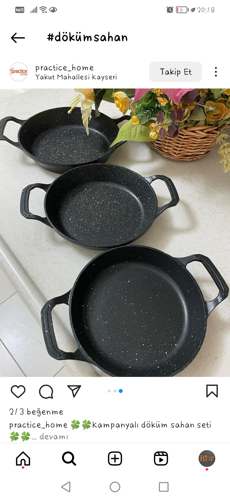 4 boy Döküm sahan seti 