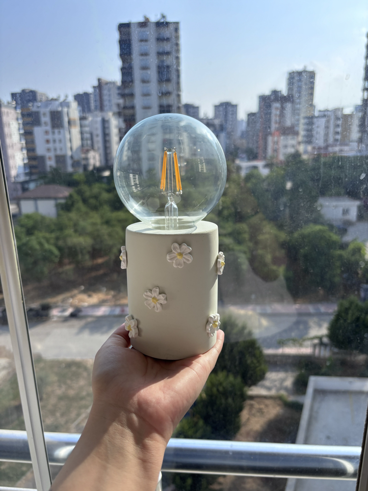 Çiçekli Lumi Abajur 