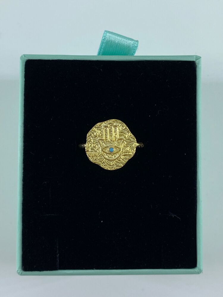 Gold Fatma Ana Eli Yüzük | 925 Ayar Gümüş