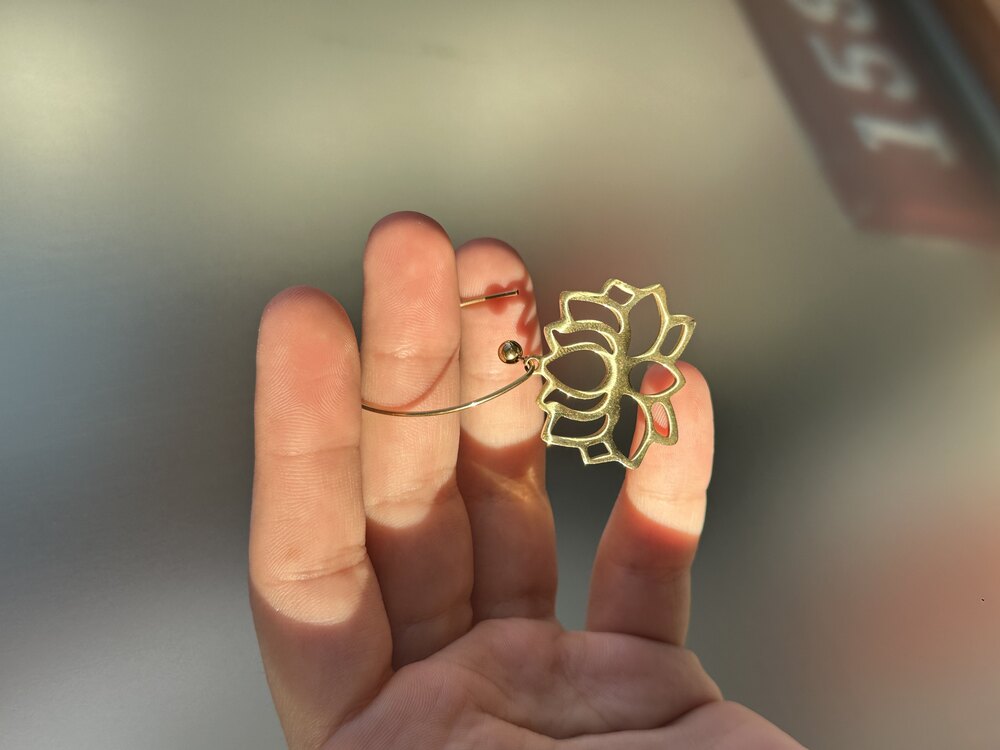 Lotus Çelik küpe