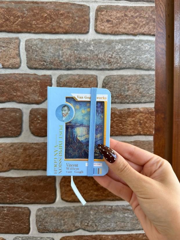 3 boyutlu Van Gogh mini defter 