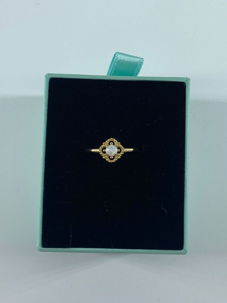 Gold Opal Taşlı Yüzük | 925 Ayar Gümüş