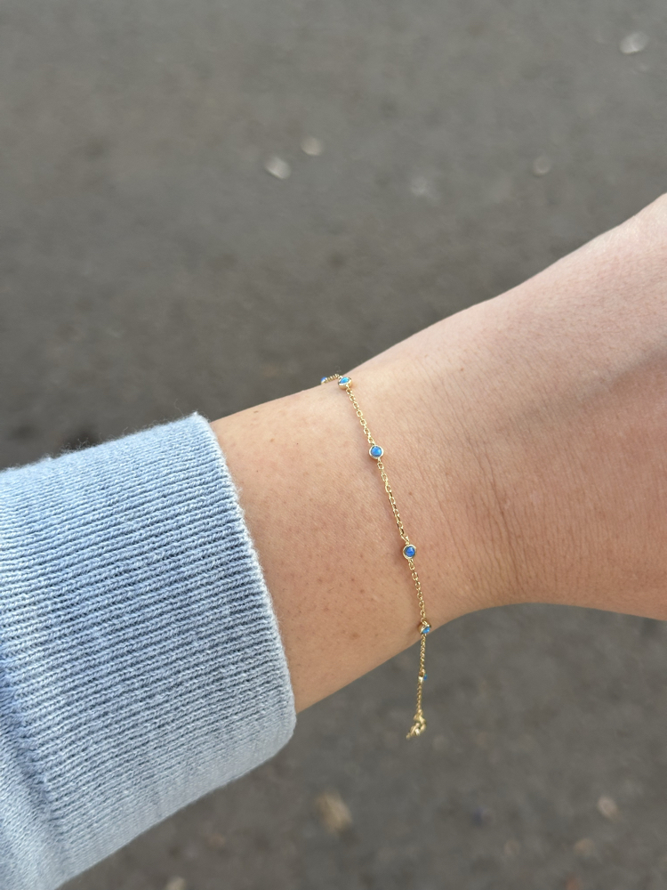 Opal taşı bileklik 925 Silver