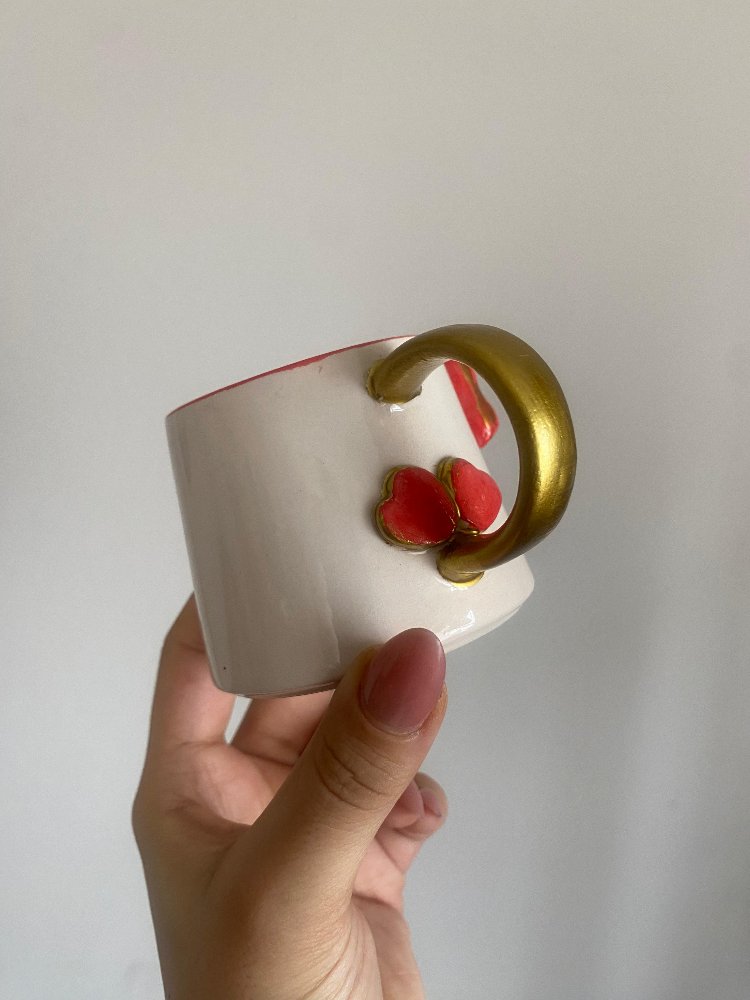 Kalpli Kurdelalı Fincan
